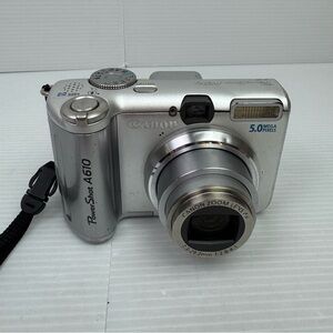 Canon PowerShot A610 5.0MP / CCD Digital Camera Silver READ FLAWS